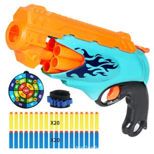 multi function graffiti shark air soft gun toy 6 round automatic safe bullet shooter for outdoor sports waterproof perfect gift